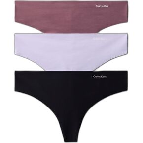 Calvin Klein Women's Invisibles Seamless Thong Panties, 3 Pack