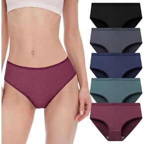 BAMBOO COOL Womens Underwear Mesh Breathable Moisture-Wicking Briefs, Soft & Lightweight Ladies Panties, 5-Pack
