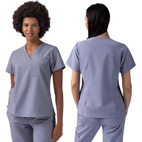 Dahlia Women’s Scrub Top - Classic Fit, V-Neck Medical Scrub Top with 4 Pockets - Moisture Wicking, Easy Care for Women
