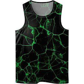 Cool Skull Mens Beach Tank Tops Novelty Graphic Quick Dry Sleeveless Shirt for Beach Workout S-4XL