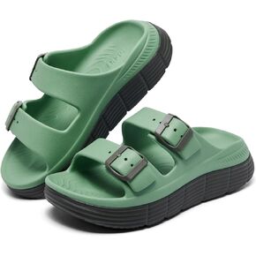 Women's Slide Sandals Recovery Sport Sandals Ladies Orthotic Adjustable Thick Cushion Reduces Stress on Feet, Joints & Back Post-Exercise With Comfortable Plantar Fasciitis Arch Support