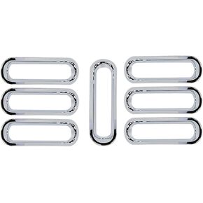 Chrome JK Grill إدراج الشبكة الأمامية شبكة No Mesh Cover Guard لجيب Wrangler JK 2007-2017 إكسسوارات مصبغة مقطع