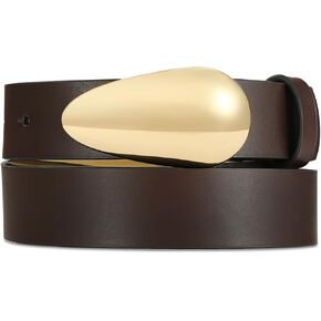Women Leather Belt Fashion Belt for Women Gold Buckle Perfect for Jeans