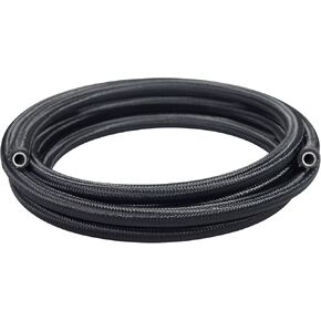 10AN PTFE Fuel Hose Line E85 Nylon Braided 20FT Black