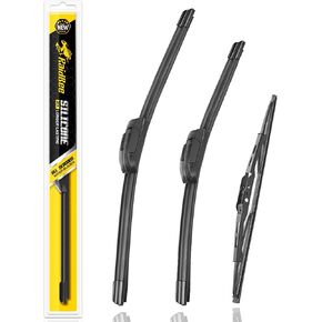 Raidbee® Silicone Windshield Wiper blades 3 pack Replacement for HONDA Pilot 2015 2014 2013 2012 2011 2010 2009 All-Season Silicone Windshield Wipers 22" 21" 14"