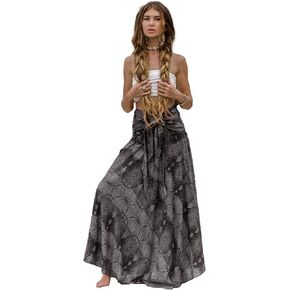 تنورة ولباس Long Boho Maxi للسيدات-2-في 1 من Mandala Floral Hippie Outfit-Summer Beachwear ، Trade Fair