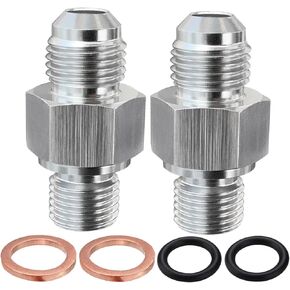 2Set 1/4 NPSM to 6AN Transmission Cooler Line Fittings, 6an Male Flare to 1/4" NPSM Transmission Cooler Fitting, 6AN Fitting Fits 4L60E, TH350, TH400, 200-4R, 700R4, TR6060, AOD 4R100, 4R70W, C5