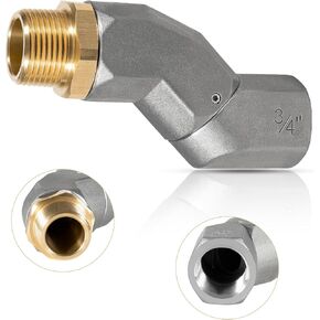 3/4" NPT Fuel Hose Swivel, 360 Rotating Connector for Fuel Transfer Pump Fuel Hose Fitting Nozzle, 3/4 Inch Multi Plane Fuel Injection Nozzles Swivel