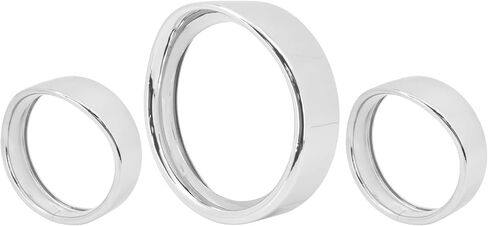 Motorcycle 7" Headlight Trim Ring 4.5" Fog Light Trim Ring Set Visor Style Fit for Harley Softail FL 1994-2017 (Black) in Kuwait