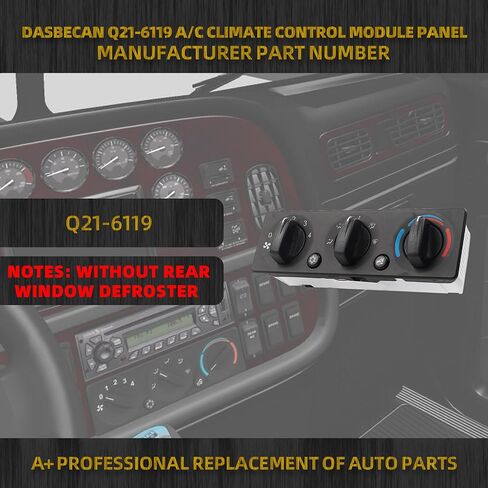 Dasbecan Q21-6119 AC Heater Climate Control Module Temperature Control Panel Compatible with Peterbilt Trucks 337 348 389 Replaces# Q216119 in Saudi Arabia