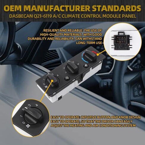 Dasbecan Q21-6119 AC Heater Climate Control Module Temperature Control Panel Compatible with Peterbilt Trucks 337 348 389 Replaces# Q216119 in Saudi Arabia
