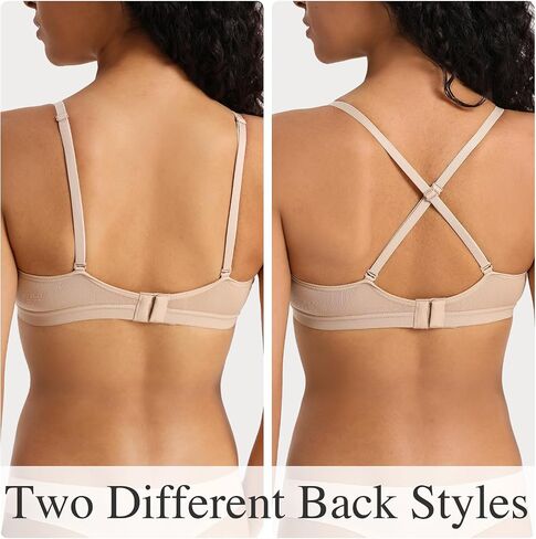 INIBUD Bralettes for Women Triangle Padded Bralette Deep V Seamless Bras No Underwire Comfortable Wireless Everyday in Saudi Arabia