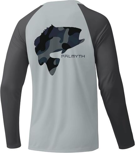 Palmyth Fishing Shirts for Men Long Sleeve Sun Protection UV UPF 50+ T-Shirts Performance Quick Dry in Saudi Arabia