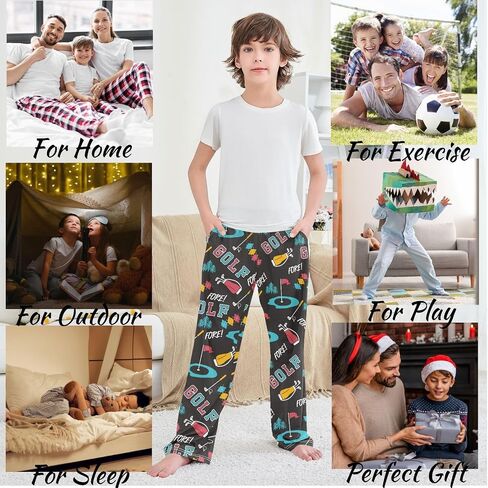 visesunny Joggers Pants for Boys Sweatpants Elastic Waist Animal Printed Long Bottoms Athletic Trousers with Pocket Size S-XL in Saudi Arabia
