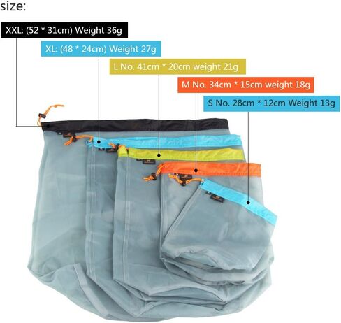 VGEBY1 Mesh Storage Bag, Ultra-Light Mesh Outdoor Camping Mesh Bag Premium Travel Storage Organize Bag in Saudi Arabia