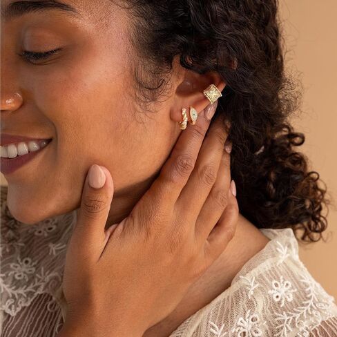 MYEARS Women Huggie Earrings Gold Hoop 14K Gold Filled Small Simple Handmade Hypoallergenic Everyday Jewelry in Kuwait