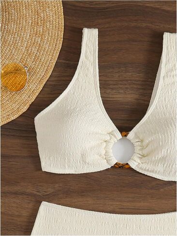 Soly Hux Women's 2 قطعة Bikini مجموعة ربط المرتبطة بدلة السباحة المليئة بالخصر in Saudi Arabia