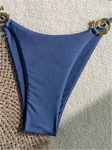 SHENHE Women's Thong Bikini Set Halter 2 Piece Swimsuit Triangle Metal Ring Bathing Suits in Saudi Arabia