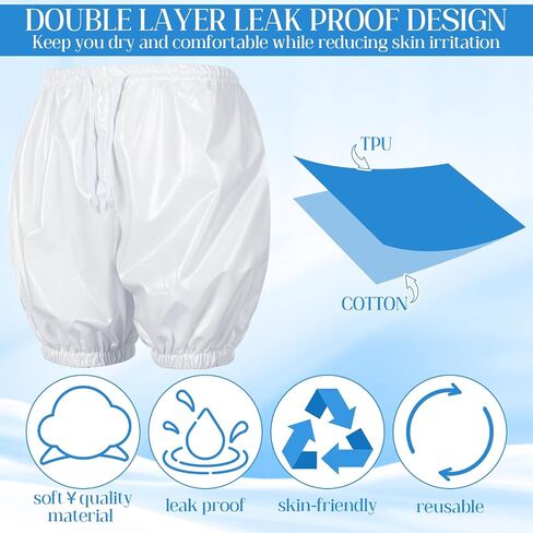 Nuanchu 2 Pcs Unisex Washable Adult Diaper Cover Reusable Leakproof Incontinence Underpants for Incontinence Supplies(XL Size) in Saudi Arabia