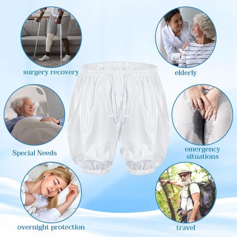 Nuanchu 2 Pcs Unisex Washable Adult Diaper Cover Reusable Leakproof Incontinence Underpants for Incontinence Supplies(XL Size) in Saudi Arabia
