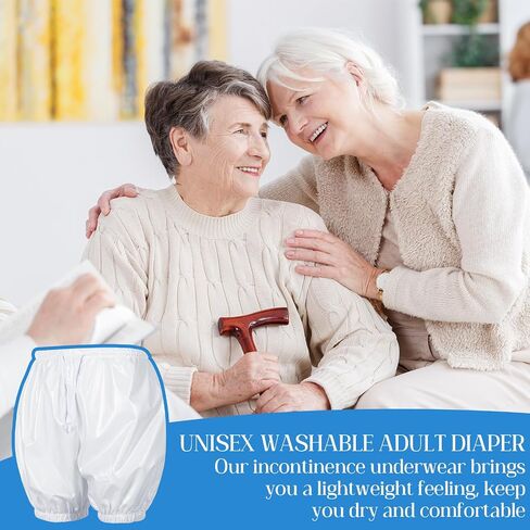 Nuanchu 2 Pcs Unisex Washable Adult Diaper Cover Reusable Leakproof Incontinence Underpants for Incontinence Supplies(XL Size) in Saudi Arabia