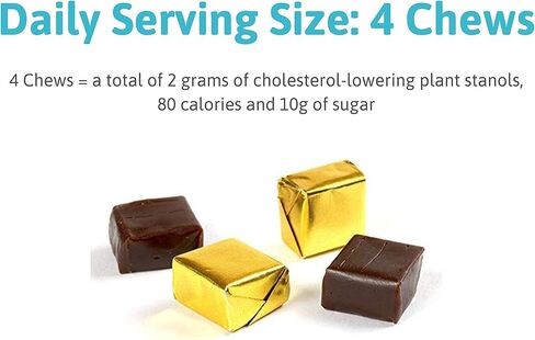 Benecol® Soft Chews - مصنوع من مصنع مصنع لخفض الكوليسترول المبتكر سريريًا - ملحق إدارة الكوليسترول (120 شوكولاتة مضغ) in Saudi Arabia
