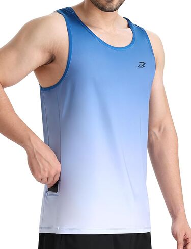 EZRUN Mens Tank Tops Quick Dry Workout Muscle Sleeveless Shirts for Summer Bodybuilding Running Fitness Training in Kuwait