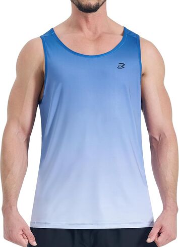 EZRUN Mens Tank Tops Quick Dry Workout Muscle Sleeveless Shirts for Summer Bodybuilding Running Fitness Training in Kuwait