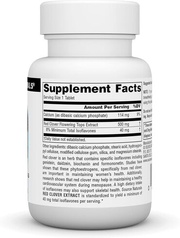 المصدر Naturals Red Clover Extract ، 500 mg tablet ، 30 Count in Kuwait