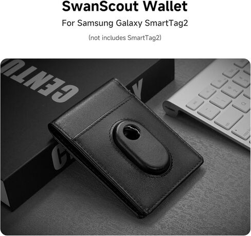 محفظة لـ Samsung Galaxy SmartTag2 ، إصدار جيب نقدي ، RFID حظر محفظة حقيقية من الجلد Bifold مع صندوق هدايا (لا تشمل تعقب) in Kuwait
