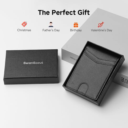 محفظة لـ Samsung Galaxy SmartTag2 ، إصدار جيب نقدي ، RFID حظر محفظة حقيقية من الجلد Bifold مع صندوق هدايا (لا تشمل تعقب) in Kuwait