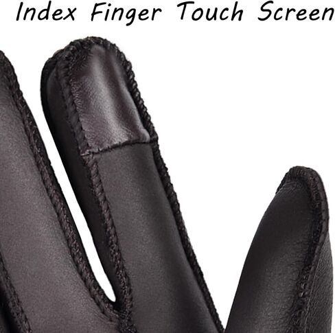 Harssidanzar Touchscreen Shearling Gloves,Women Warm Winter Leather Shearling Sheepskin Touchscreen Texting Gloves KL033US in Saudi Arabia