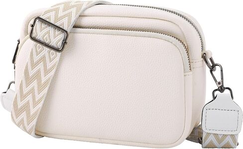 محفظة Crossbody للنساء مع حزام الغيتار الواسع القابل للتعديل ، وأكياس كتف كاتبة صغيرة من الجلد in Kuwait
