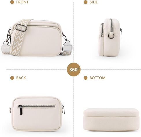 محفظة Crossbody للنساء مع حزام الغيتار الواسع القابل للتعديل ، وأكياس كتف كاتبة صغيرة من الجلد in Kuwait