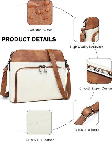 MASINTOR Crossbody Purse Bags for Women, Multi-Pocket Soft Leather Shoulder Purse with Tassel, Lightweight Travel Handbag in Kuwait