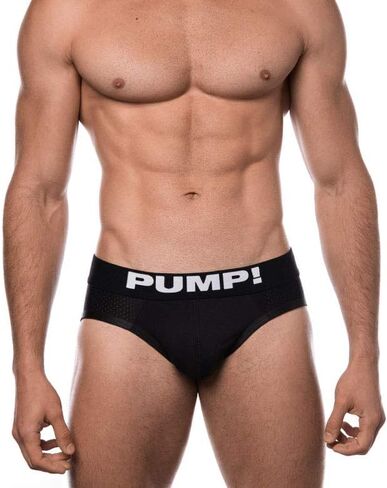 Pump! Classic Black/White Brief | Men's Underwear Briefs | Low Rise Boys Briefs | Waistband Men's Brief in Saudi Arabia