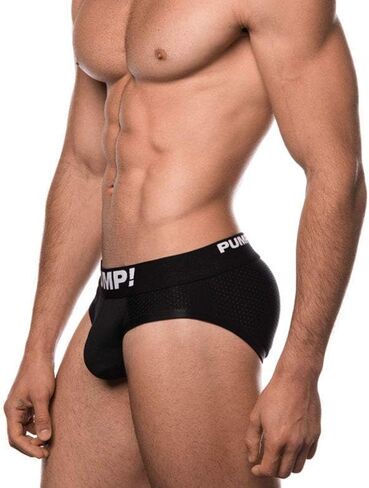 Pump! Classic Black/White Brief | Men's Underwear Briefs | Low Rise Boys Briefs | Waistband Men's Brief in Saudi Arabia