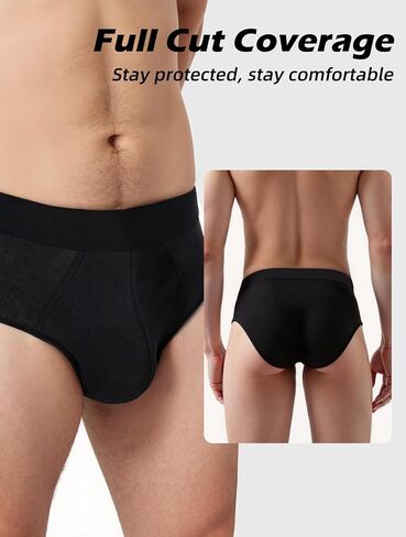 Mens Incontinence Underwear Washable Cotton Leak Proof Underwear for Men Briefs 5 Pack in Saudi Arabia