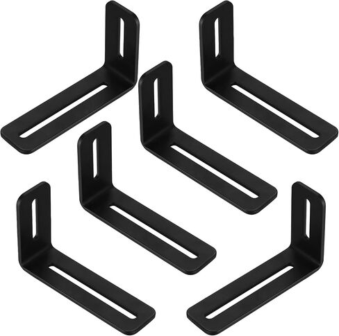 Adjustable Flat Mending Plate with Single Slot Hole, 10pcs 6 1/10" Slotted Flat Straight Mending Plate Support, Flat Fixing Slideable Bracket Connector for Wood Timber, Furniture, DIY Workbench in Saudi Arabia