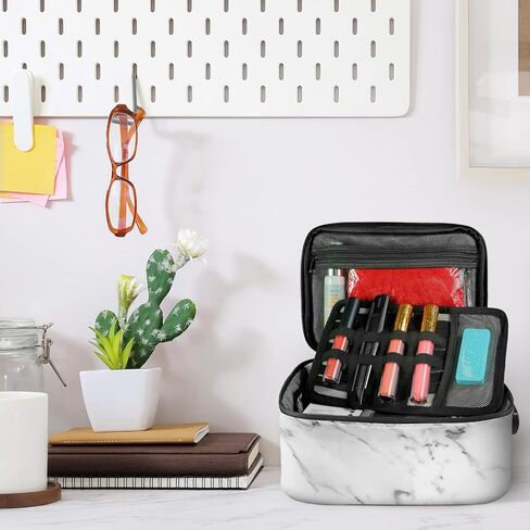 NKTOLEE Smell Proof Bag & Storage Box - Combination Lock, Resealable - Personal Organizer - Marble Case in Saudi Arabia