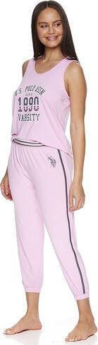 U.S. Polo Assn. Womens Short Sleeve Shirt and Pajama Pants with Pockets Lounge Sleepwear Set in Kuwait