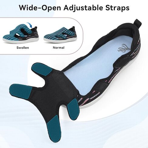LeIsfIt Diabetic Shoes for Women Adjustable Extra Wide Barefoot Walking Shoes for Swollen Arthritis Edema Feet Wide Width Zero Drop Sole in Saudi Arabia