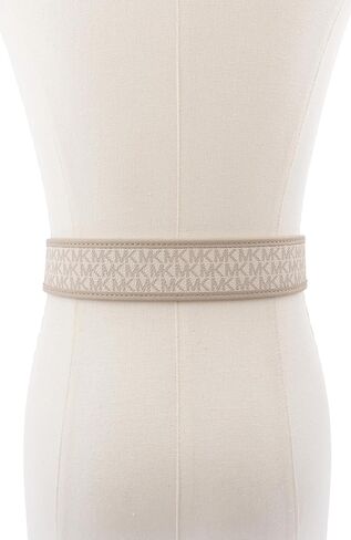 Michael Kors Womens 1.75 Inch Logo Belt with Grommets, Stylish Fashion Accessory for Everyday Wear in Saudi Arabia