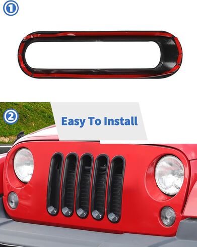 Chrome JK Grill Inserts Front Grille Mesh no Mesh Cover Guard for Jeep Wrangler JK 2007-2017 Clip-on Grille Accessories in Saudi Arabia