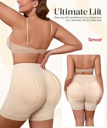 Simcat Hip and Butt Pads for Women Padded Dip Enhancer Bbl Filler Shapewear Shorts for Bigger Fake Butt Shaper in Kuwait