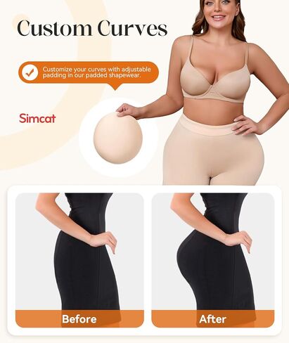 Simcat Hip and Butt Pads for Women Padded Dip Enhancer Bbl Filler Shapewear Shorts for Bigger Fake Butt Shaper in Kuwait