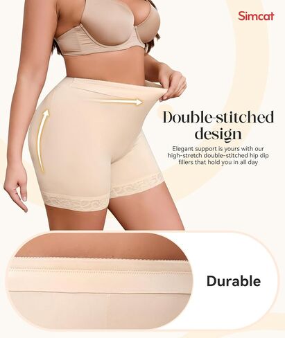 Simcat Hip and Butt Pads for Women Padded Dip Enhancer Bbl Filler Shapewear Shorts for Bigger Fake Butt Shaper in Kuwait