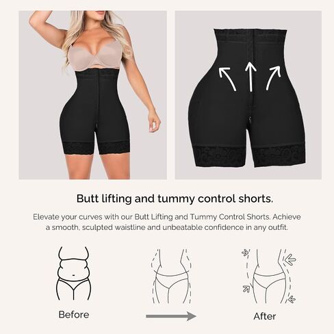 LO NUESTRO Faja Shorts Tummy Control Butt Lift Bbl Shorts Colombian Faja Strapless Faja Short Faja Control de Abdomen in Saudi Arabia