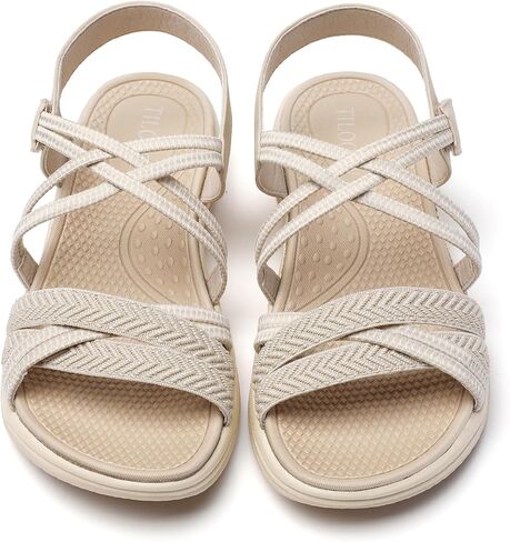 Tilocow Hiking Sandals Womens Comfor Open toe Sport Elastic Walking Shoes With Adjustable Straps Summer Casual Platform Athletic in Saudi Arabia