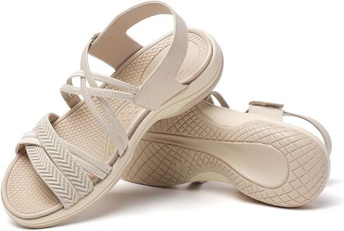 Tilocow Hiking Sandals Womens Comfor Open toe Sport Elastic Walking Shoes With Adjustable Straps Summer Casual Platform Athletic in Saudi Arabia